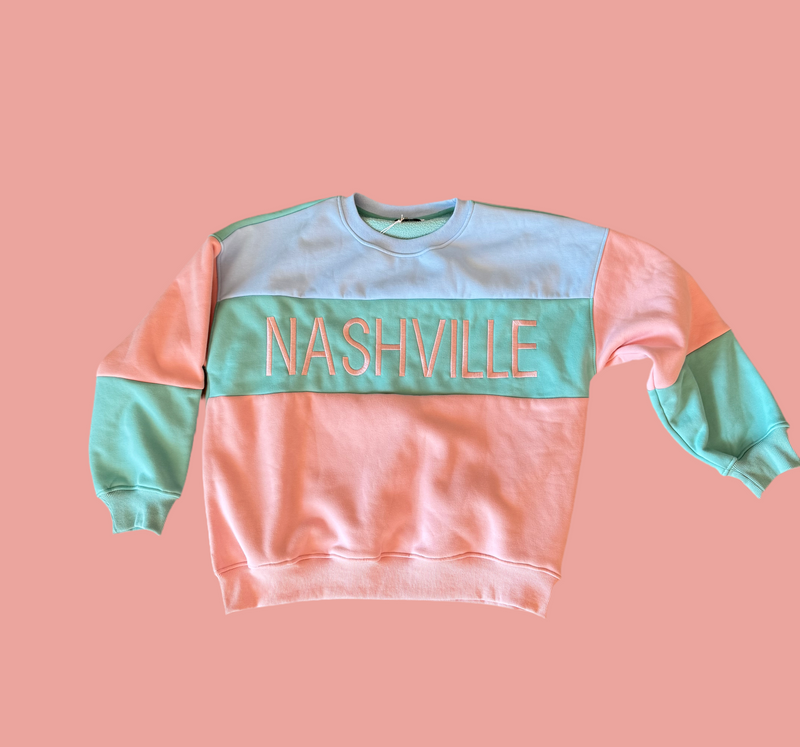 NASHVILLE Lux Colorblock Fleece Pullover