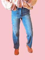 Judy Blue High Rise Medium Wash 90's Straight Leg Cargo Jean