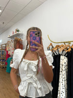 Bridgerton Belle White Blouse: White