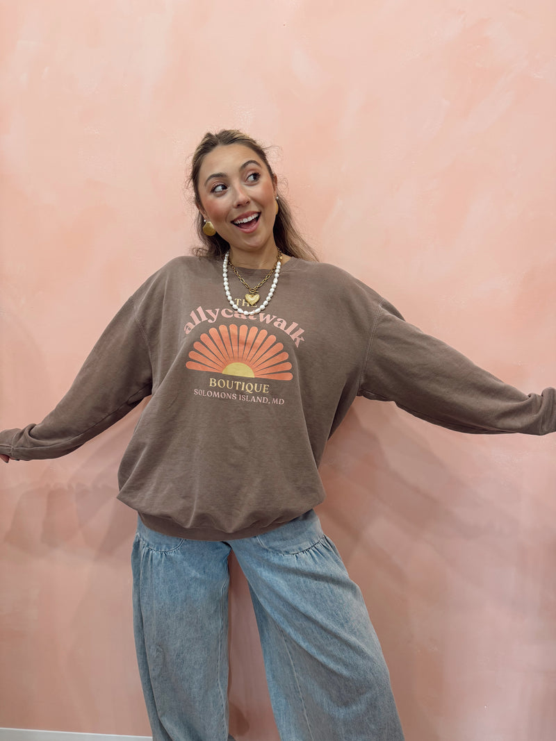 PREORDER: TACW Beach Crewneck: Soft Espresso