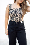 Leopard Ribbed Top