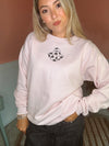 Daisy Ghostie Pullover: Light Pink