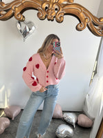 Chunky Knitted Heart Cardigan