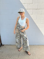 Camouflage Core Patch Detail Overalls