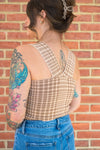 Blushing Plaid Tank Top