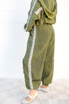 POL Free Spirit Studded Pants: Washed Olive