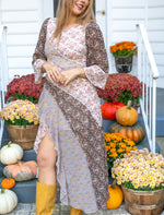 Meadow Muse Mixed-Print Maxi Dress