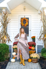Meadow Muse Mixed-Print Maxi Dress