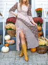 Meadow Muse Mixed-Print Maxi Dress