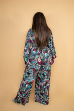 Jaded Abstract Paisley V-Neck Jumpsuit