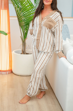 Hamptons Style Linen Striped Beach Shirt