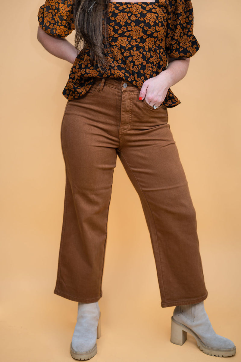 Judy Blue Camel Cropped Tummy Control Jeans