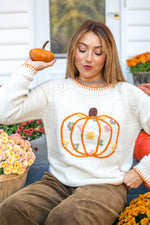 Pumpkin Patch Petals Sweater