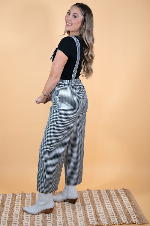 Cute as a Button Gingham Jumpsuit