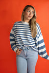 Claire Striped Batwing Sweater