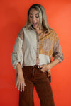 Caramel Latte Mixed Stripe Shirt