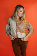 Caramel Latte Mixed Stripe Shirt