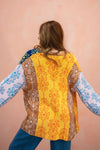 POL Color Blocked Fall Daisy Cozy Soft Cardigan