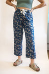 Vintage Washed Floral Denim Barrel Jeans