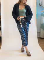 Vintage Washed Floral Denim Barrel Jeans