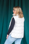 Ever Essential Lightweight Puffer Vest: Ecru