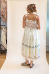 POL Tie-Strap Through the Meadows Midi Dress