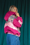 Ultra Retro Quilted Tapestry Jacket: Dark Pink