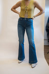 Judy Blue Tummy Control Double Button Flare, 33" inseam