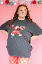 Disco Santa Tee: Charcoal