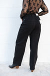 Judy Blue Rigid Magic High Waist Barrel Trouser Jeans: Black