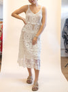 POL Lace Crochet Midi Dress