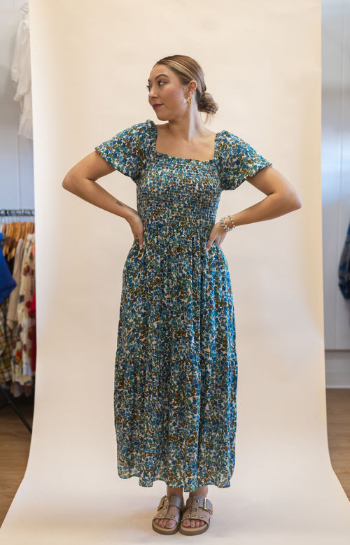 Flirty Floral Puff Sleeve Dress