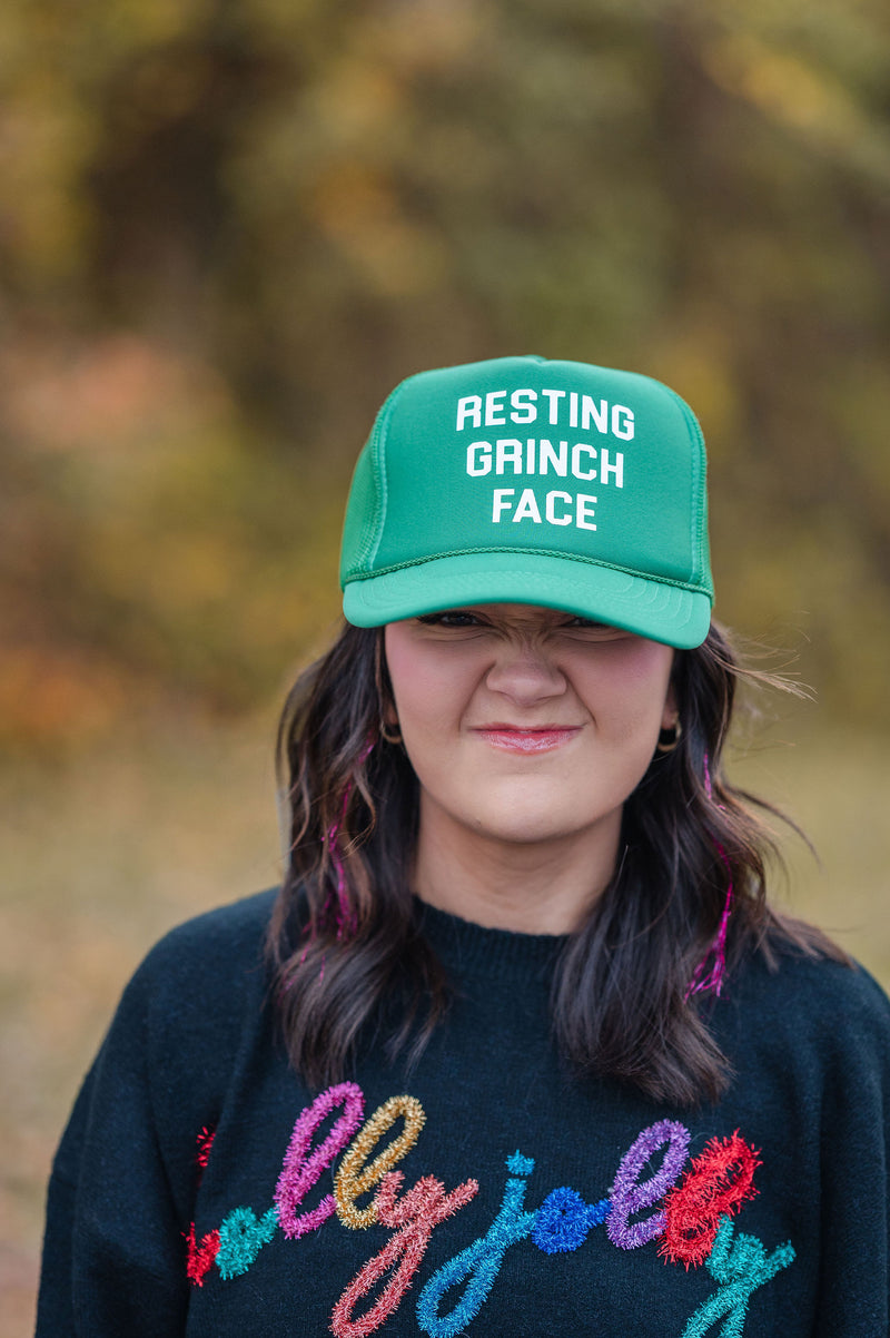 Resting Grinch Face Trucker Hat