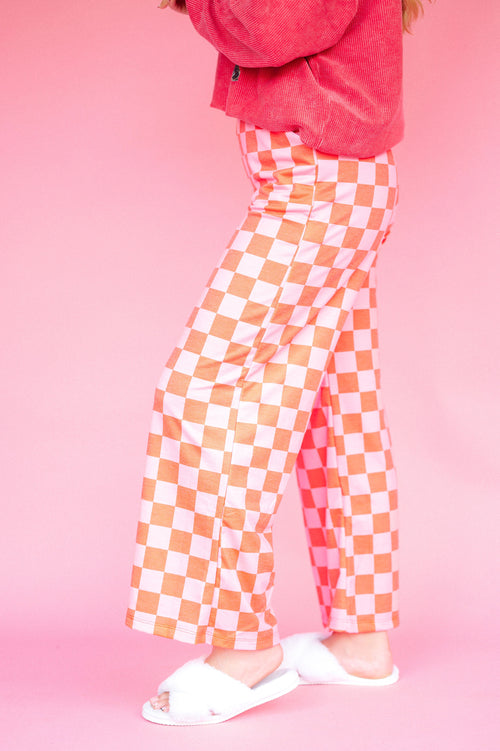 So Cool Checker Lounge Pants : Pink