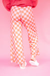 So Cool Checker Lounge Pants : Pink