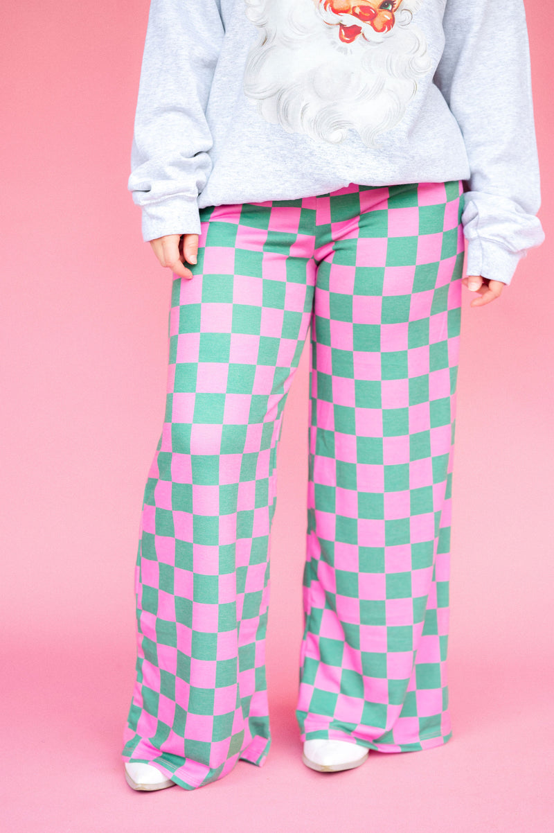 So Cool Checker Lounge Pants: Green