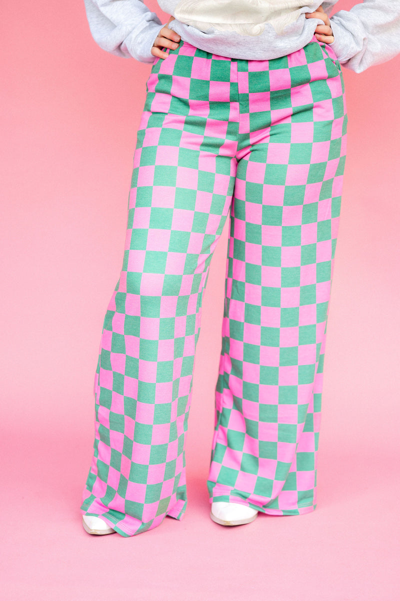 So Cool Checker Lounge Pants: Green