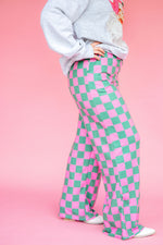 So Cool Checker Lounge Pants: Green