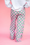 So Cool Checker Lounge Pants: Green