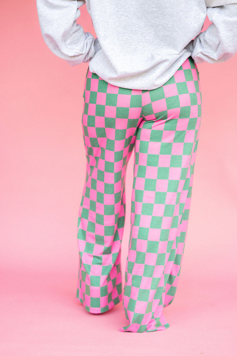 So Cool Checker Lounge Pants: Green