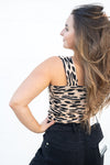 Leopard Ribbed Top