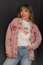 Pink Vintage Santa Long Sleeve Tee