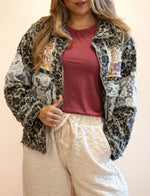 POL Leopard and Patchwork Jacket