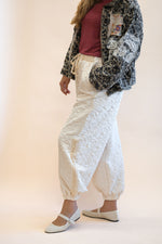 POL Cream Quilted Balloon Pants