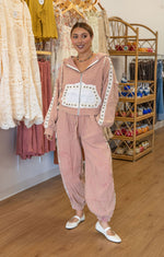 POL Free Spirit Studded Pants: Beige Pink