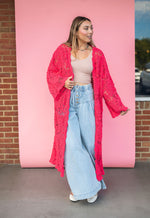 POL Sunset Bloom Crochet Cardigan