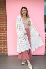POL Boho Lace Dreams Crochet Cardigan