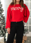Merry Tinsel Crop Sweater