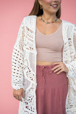 POL Boho Lace Dreams Crochet Cardigan
