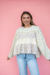 POL Love & Pearls Floral Sweater